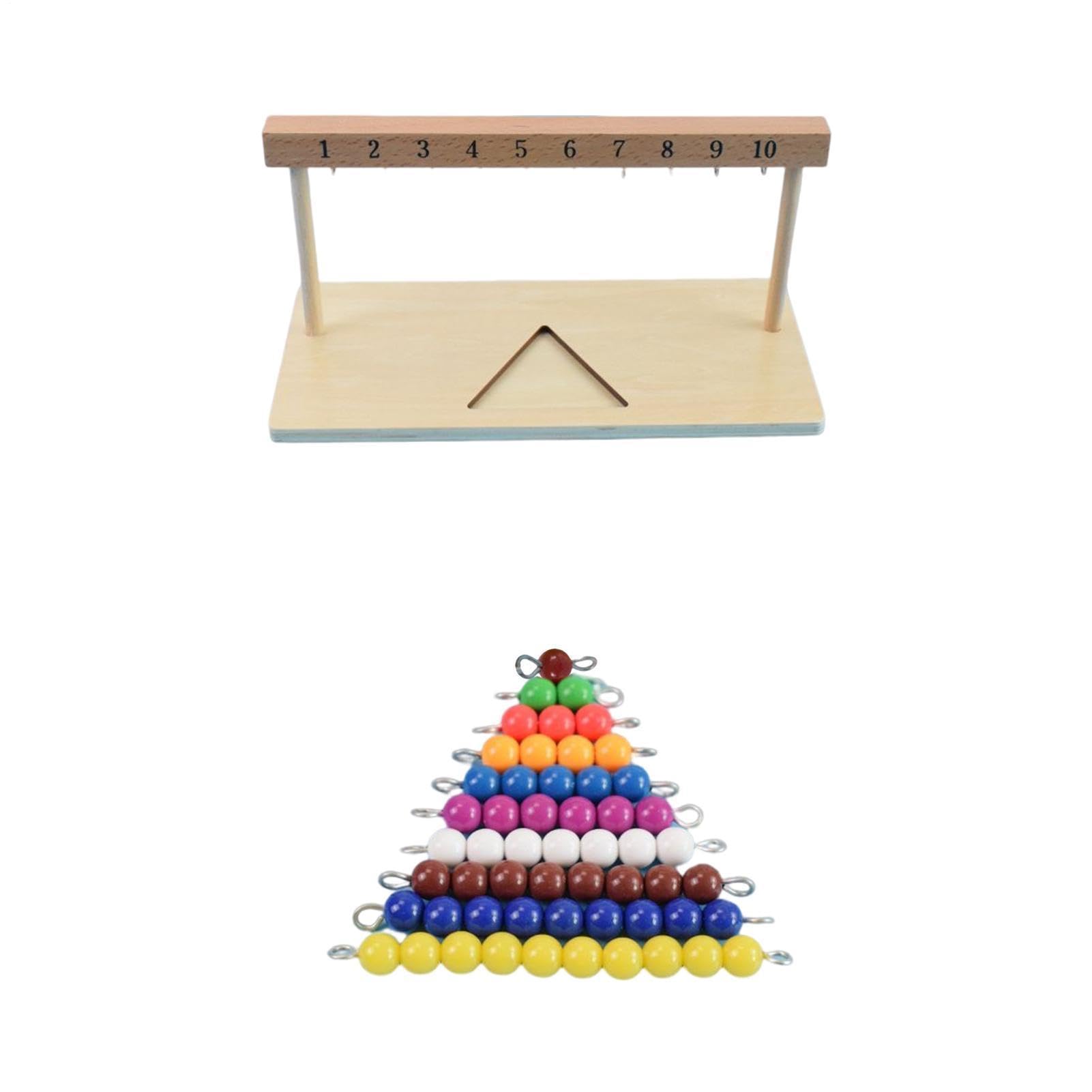 Generico Toy Bead Frame - Wooden Math Beads Learning Toy 29x13.5x14.1cm | Counting And Color Recognition Educational Toÿ for Kids Learning Use
