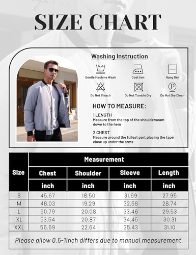 Tacvasen TCTJ-1803-M1148-NAVY-2XL Mens Bomber Jacket Windbreaker Fall Winter Flight Coats Zip Up Lightweight Warm Outdoor Casual Padded Jacket Men thumb #5