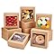 SOIMISS – 6 Scatole Regalo In Carta Kraft Con Finestra In PVC Per Dolci E Biscotti Di Natale - 4