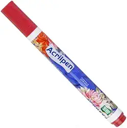Caneta para tecido Acrilpen Vermelho - Acrilex