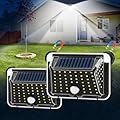 Hifor Magnetic Solar Lights Outdoor 2 Pack, 90 LED 270° Wide Angle, 800LM Motion Sensor, Strong Magnet IP65 Waterproof Solar Magnetic Light for RV Camper Yard Patio
