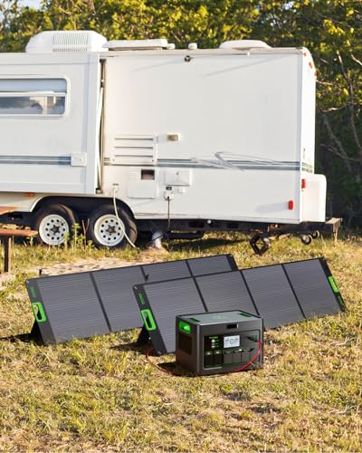 Image of 2400W Portable Power Station 1843.2Wh Solar Generator for Home Use | with 4 AC Outlets, Fast Charging,Emergency Power Backup Battery UPS for Home Outage RV /Van Trip Camping
