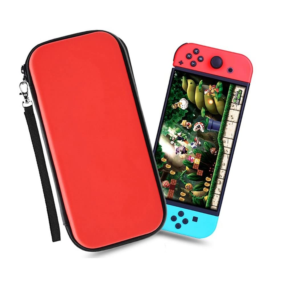 eWINNER Carrying Case for Switch Protective Hard Shell Case shockproof bag Game Card Slots Compatible with Nintend Switch console & Accessories (Red)