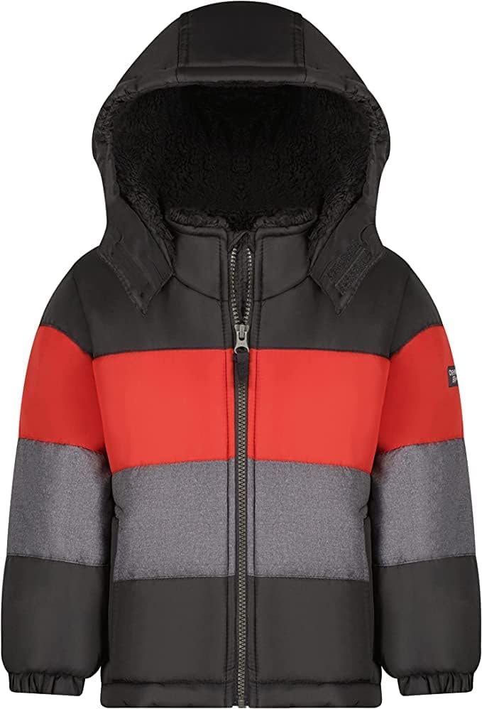 Osh Kosh boys Heavyweight Colorblock Puffer Coat2