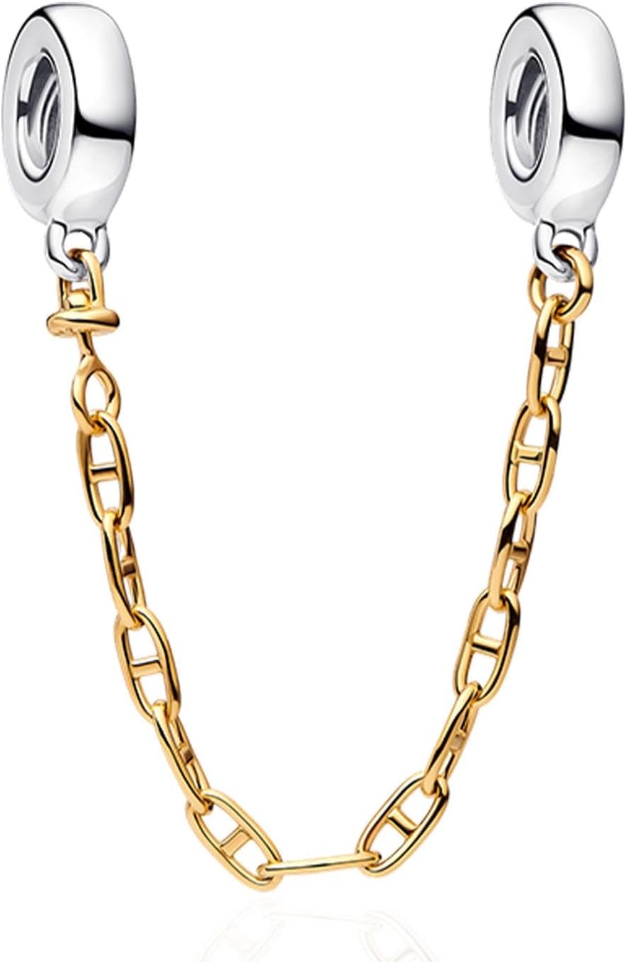 925 Sterling Silver Charms for Bracelets Gold Love and Heart Charms Cherry Blossom Dangle Beads Jewelry for Women