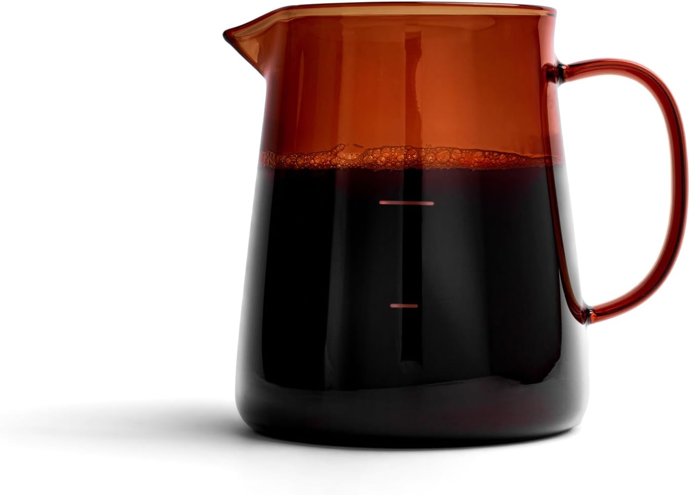 FLUR Carafe: Perfect for Brewing, Serving & Sharing – Precision Spout for Smooth Pour – For Hot or Iced Drinks – Borosilicate Glass with Capacity Markers – Dishwasher & Microwave Safe – 32oz (Purple)