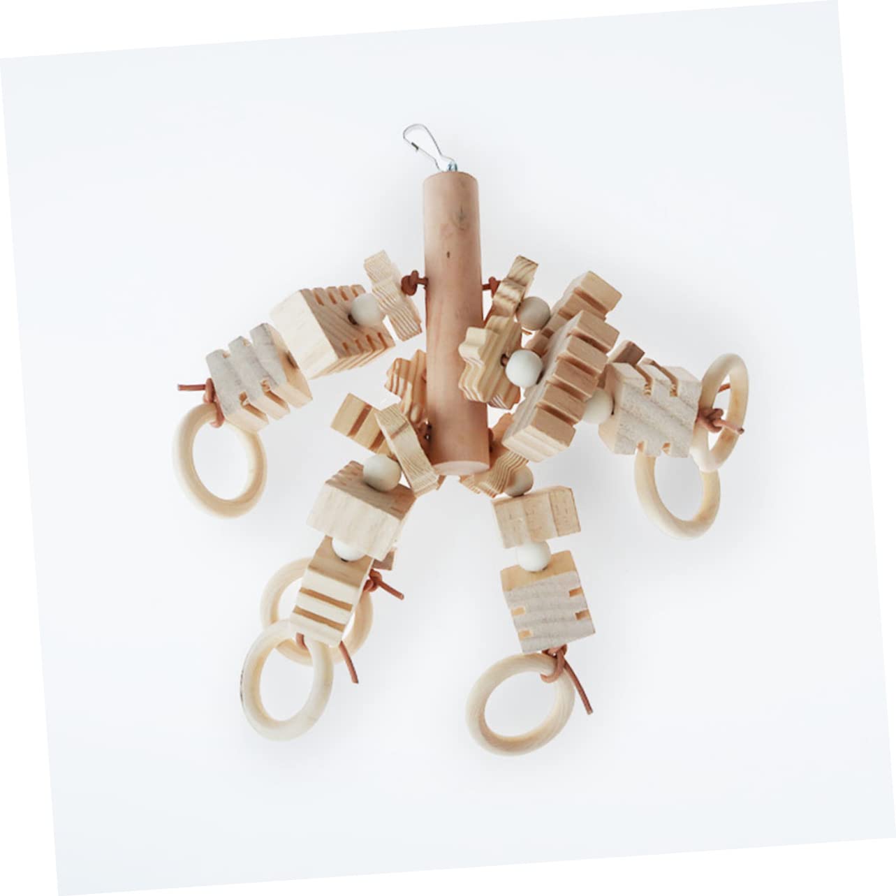 Yardwe 2piezas Juguete Masticable para Pájaros De Madera Juguete para Lijar Picos y Colgante para Periquitos y para Actividad Física y Entretenimiento