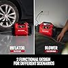 CRAFTSMAN Tire Inflator, Portable Air Compressor 150 PSI, Dual Power 12V DC/120V AC, Auto Shut-Off with Digital Gauge, 2-in-1 Inflator & Blower, LED Light for Car, Bike, and Inflatables #2