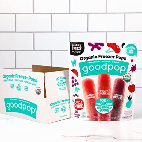 Goodpop Organic Freezer Pops - 100% Juice, No Added Sugar - 20Ct #TOP2