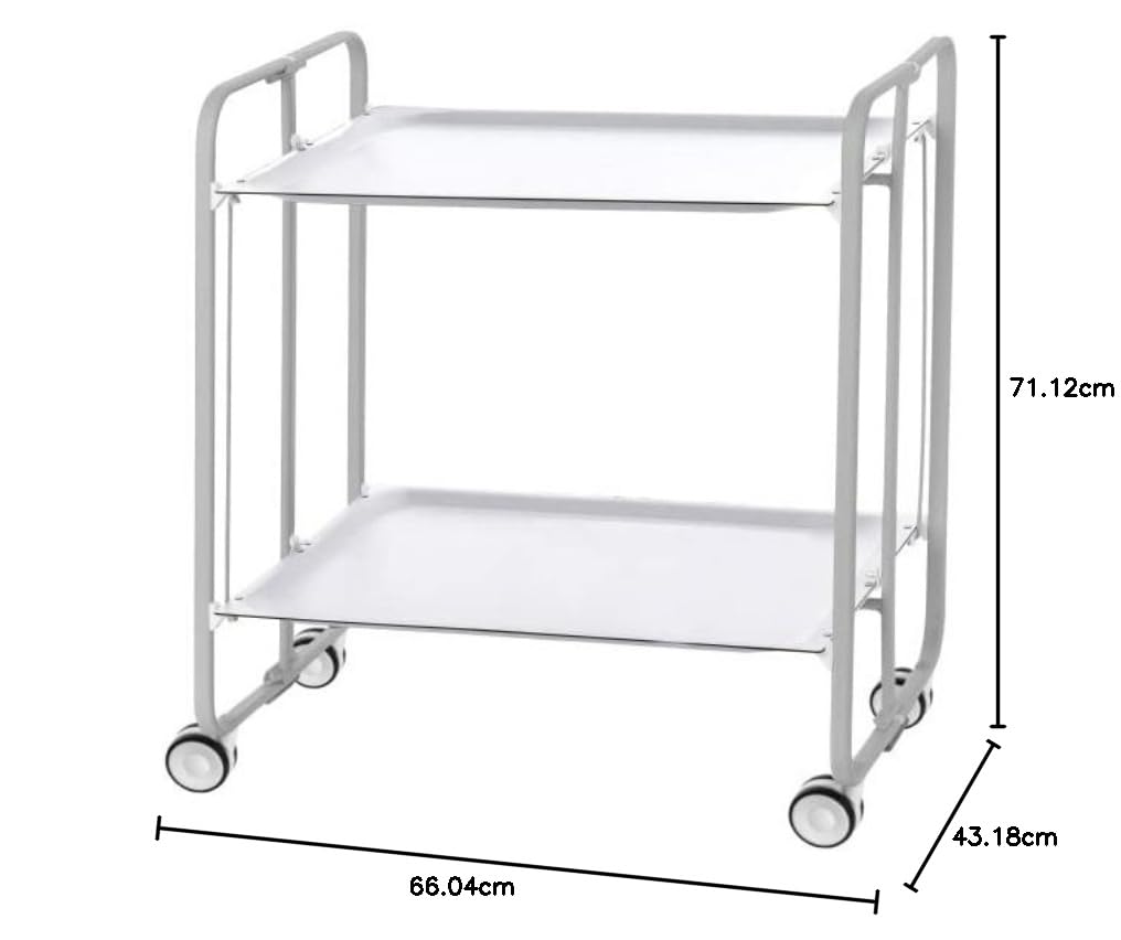 DON HIERRO Carrello da cucina pieghevole grigio con ruote BAUHAUS 2 ripiani