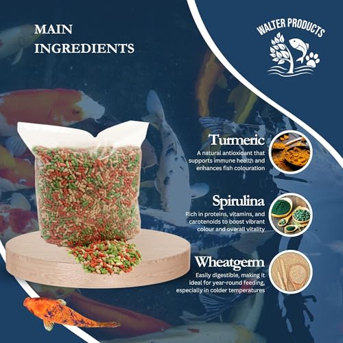 Walters Variety Sticks 40L Bag for Goldfish, Koi, Carp and all Cold Water Pond Fish. Balanced complete lightweight floating pond fish food with natural ingredients. 3kg bag - Image 3