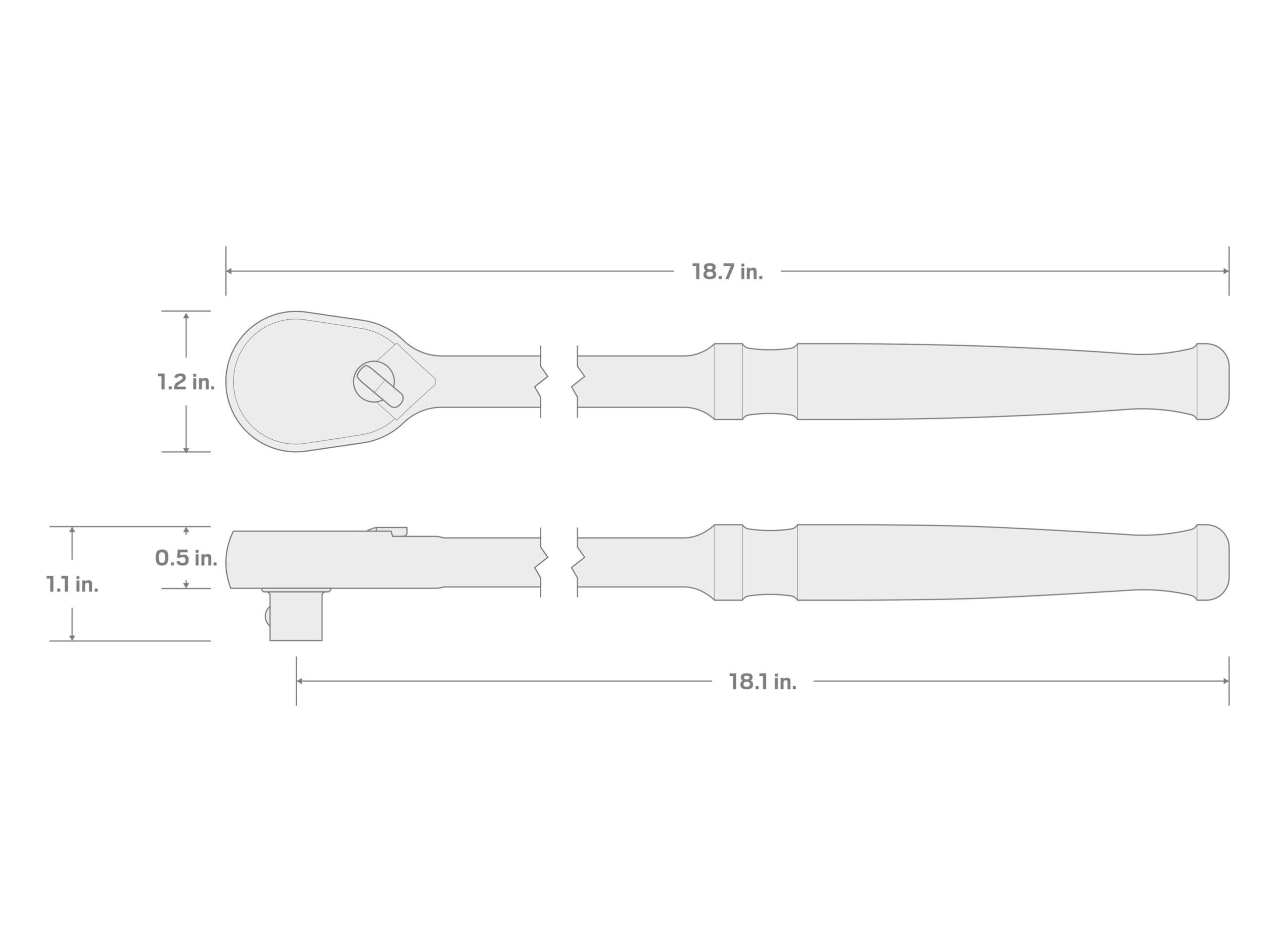 Tekton 3/8 Drive Ratchet - 18 Inch -7