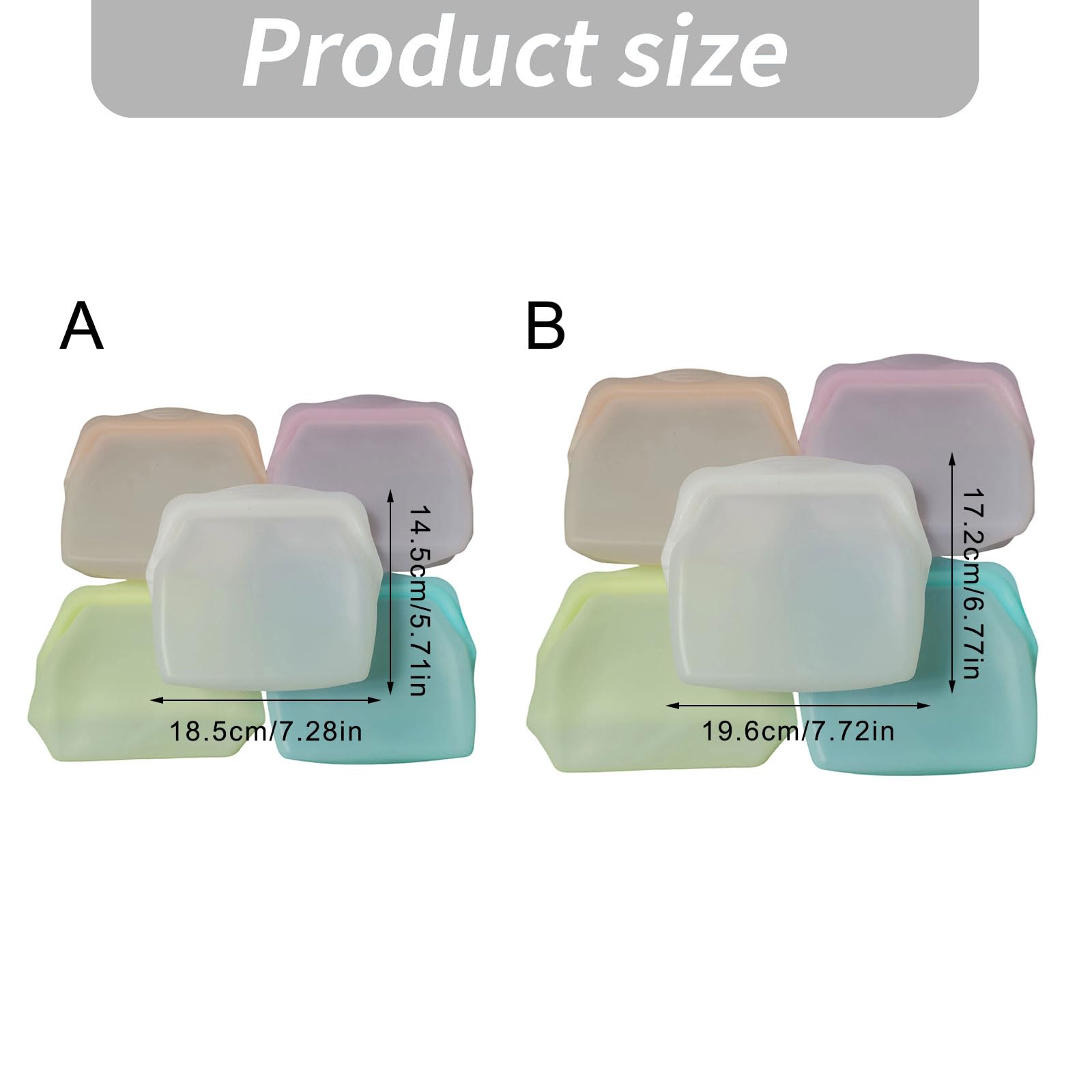 5 robusti sacchetti sigillanti in silicone ideali per conservare frutta e verdura fresca nei sacchetti per la conservazione degli alimenti nel frigorifero