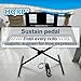 HQRP Sustain Pedal for Keyboard, 6.5 ft Cord, Universal 1/4'' Plug, Polarity Switch, Compatible with Casio Digital Pianos, MIDI & Synths
