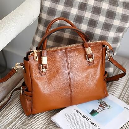 Kattee Soft Women Genuine Leather Purses and Handbags Satchel Tote Shoulder Bag - Image 7