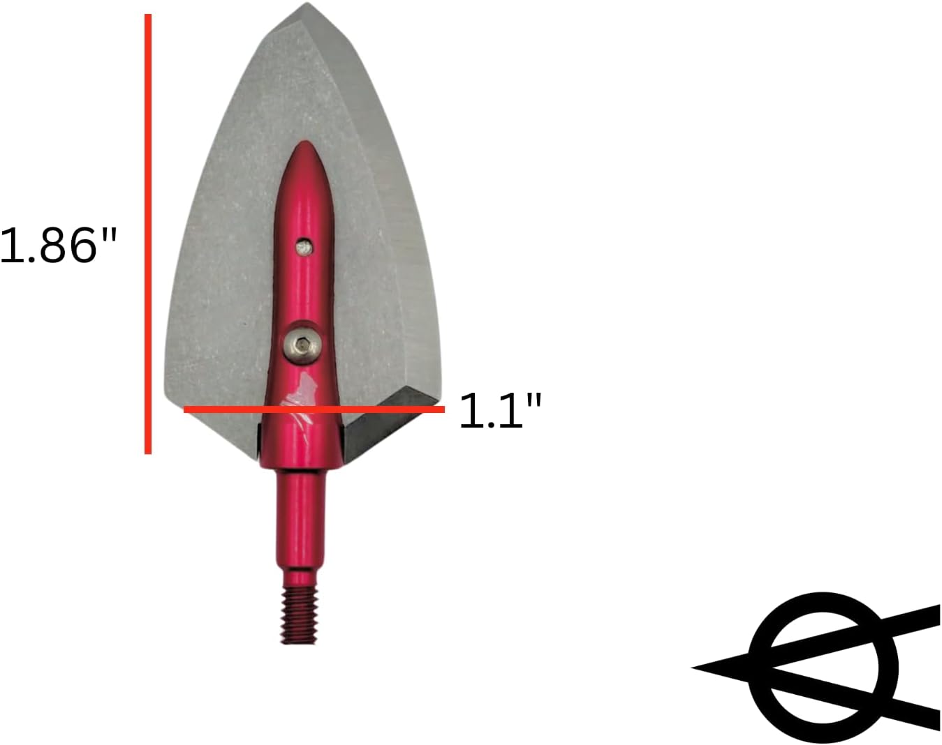 Overkill Maasai Single Bevel Broadheads, 125/200 Grains, Razor Sharp, Stainless Steel Blades, 1 1/8" Wide Cut, Bone Breaking, for All Bows & Crossbows, 3 Pack