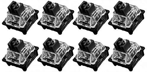 ABKO Hacker Quick Swap Mechanical Switch Replacement Compatible with Outemu Switch 8pcs Set (Black (8pcs))