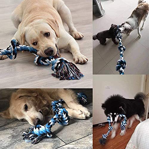 LUXMAY Hundespielzeug unzerstörbare Seil für Starke große Hunde, Hundeseil Spielzeug, 92 cm 5 Knoten, Seil für Aggressive Kauen, Interaktives Seil für mittlere und große Hunderassen - Image 8