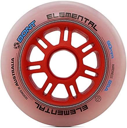Bont Skates - 85A Elemental Inline Speed Skate Wheels - All Rounder Indoor Outdoor - 90mm 100mm 110mm 125mm (125mm (Set of 6))