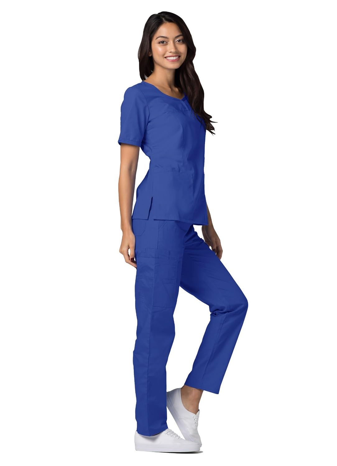 Adar Uniformes médicos - Casaca médica para Mujer con Cuello en v - 628 - Royal Blue - XXS