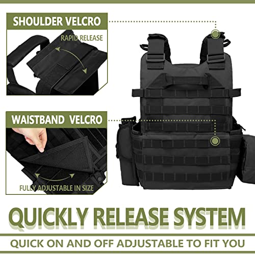 Monfasye Tactical Vest Outdoor Adjustable Airsoft Paintball Vest Combat Training Protective Costume Molle Clothing #TOP4