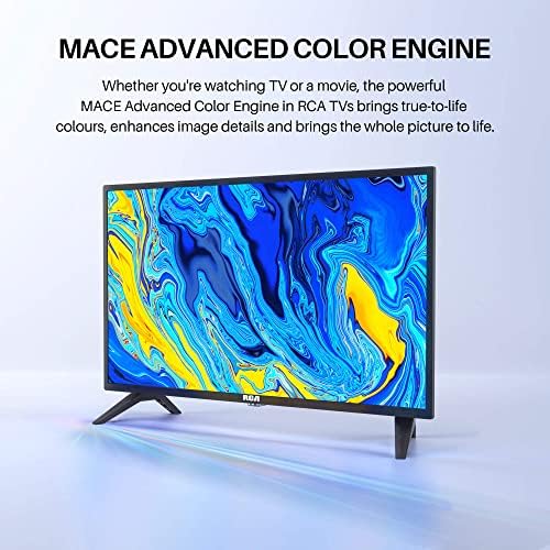 RCA RB32HD1 32 Inch TV, Dolby Digital Audio TV, HD LED Backlighting Display, HDMI SCART Earphone Output USB Media Player, Monitor for PS5 Xbox, Ideal Small TV for Bedroom or Kitchen, Black