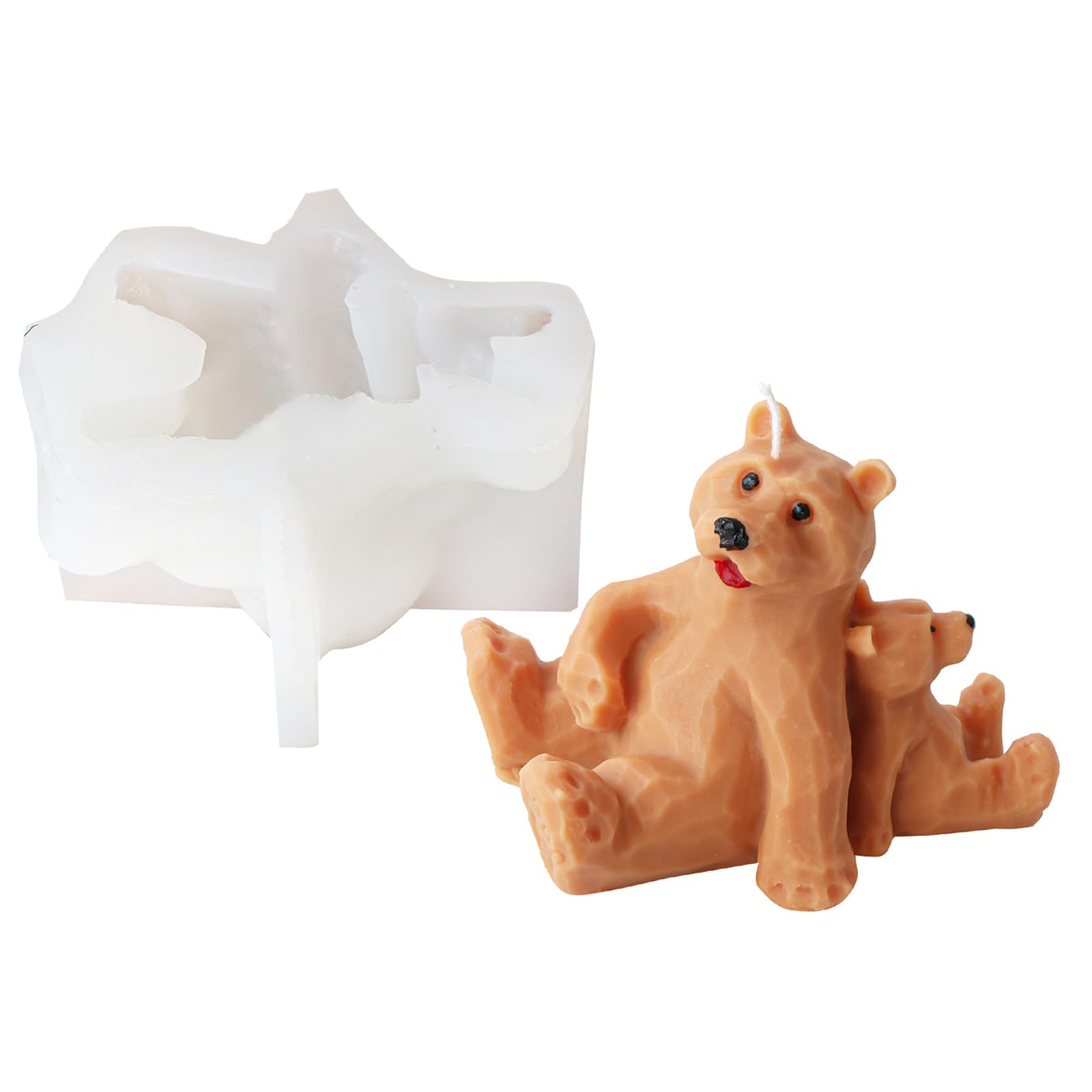 Moule à bougie en silicone chat mignon pour résine époxy et chocolat