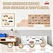 Essenhome 3D Wooden Toy Cars Display, Wall-Mounted for 42 Toy Cars, 1/64 Scale Model Car Organizer with Unique Patchwork Design