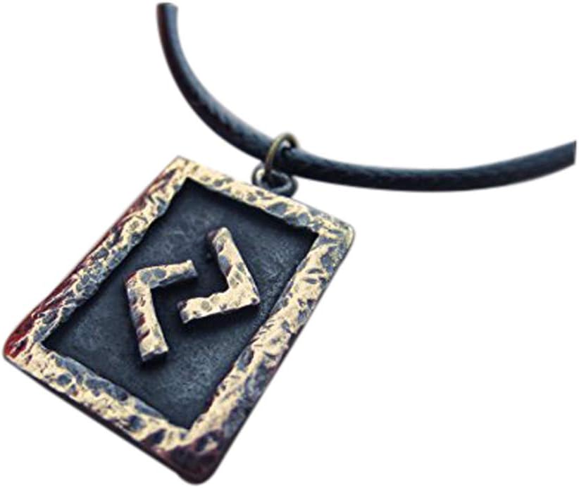 All 24 Viking Futhark Rune Pendants with Adjustable String Fehu Othala Dagaz Anzus Kenaz Ehwaz Berkano Isa Hagalaz Mannaz Wunjo Gebo Perthro Laguz Ingwaz Tiwaz Eihwaz Sowilo Charm