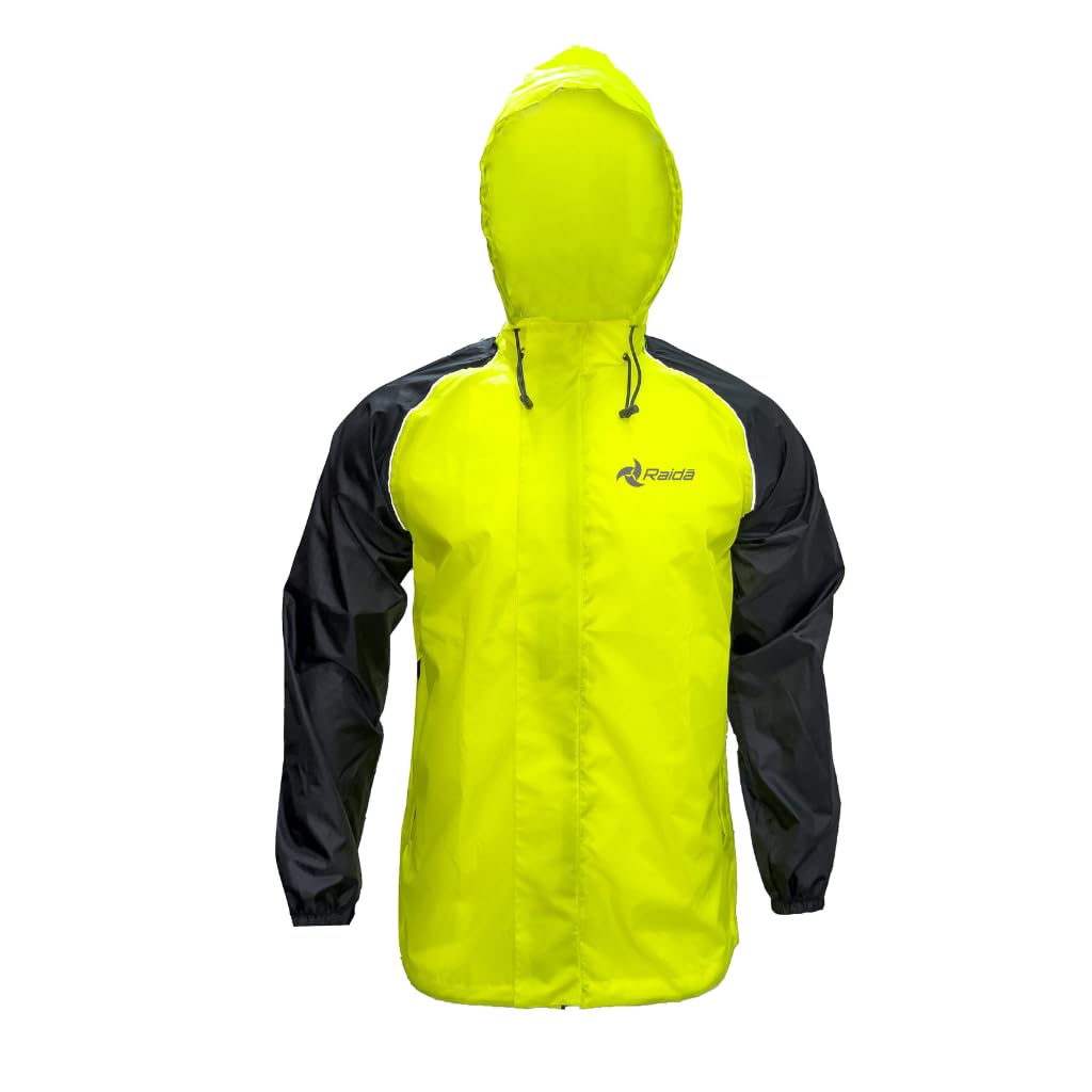 RaidaDrymax Rain Jacket | Waterproof Zipper Pockets | Light Weight & Heavy Duty | Motorcycling | Cycling | Trekking