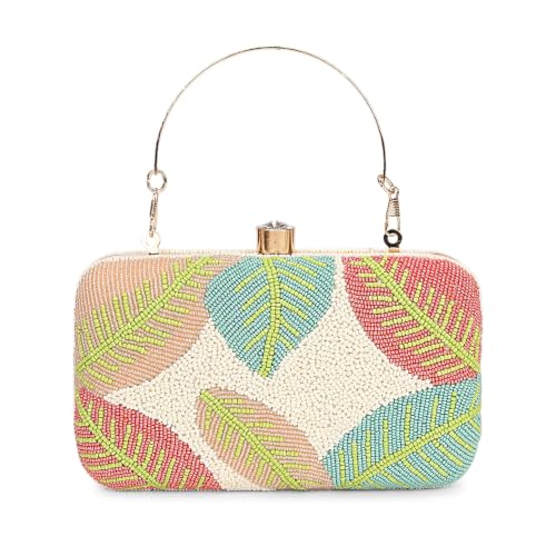 Image of LONGING TO BUY Hand Crafted Designer Box Clutch - Zari Embroidery For Women