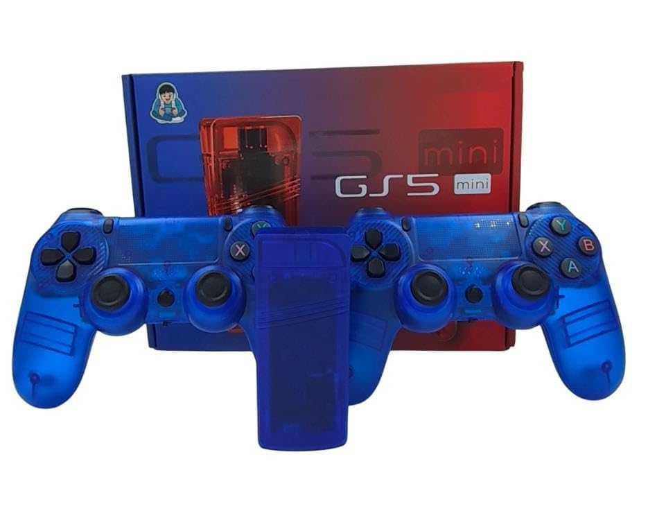 GS5 MINI Wireless Video Game Console-Plug & Play 4K HD Output with 53 Emulators & 30,000+ Games-Game Stick for PC/TV/Projector-Exclusive Edition-Dual Controllers (64gb) 1