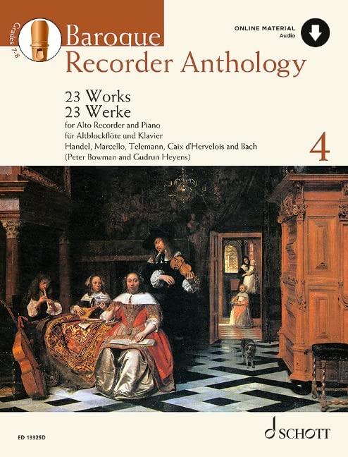 Baroque Recorder Anthology: 23 Works for Alto Recorder and Piano Includes Downloadable Audio (4)
