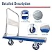 Dawot 660lbs Foldable Platform Truck Dolly with Swivel Wheels, Heavy Duty Moving Platform Hand Truck, Moving Flatbed Cart Push Cart Platform Dolly Cart for Groceries, Warehouse(35.43