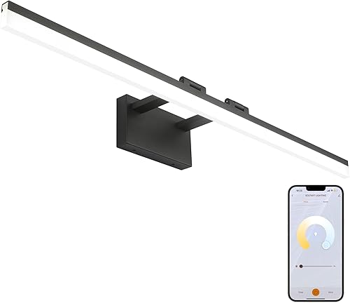 Miniatura 26 de SOLFART Luces LED de Tocador de 24 Pulgadas Níquel Cepillado Lámpara de Baño Luces de Tocador de Baño Sobre Espejo Accesorios de Iluminación de