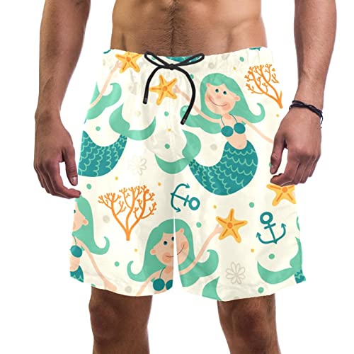 Short de bain homme Yuzheng sirène anti irritation pour la plage