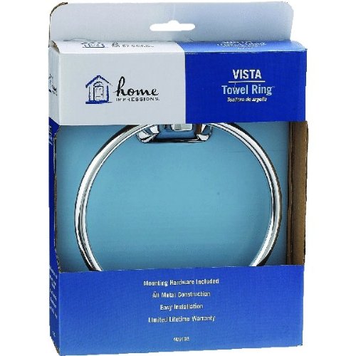 Do It Best Global Sourcing - Bathroom Accessories 409105 Home Impressions Vista Towel Ring, Chrome