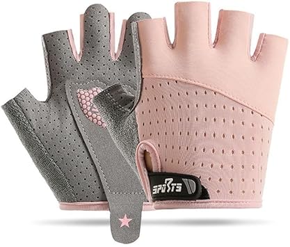 Kids Cycling Gloves Half Finger for Age 3-12, Boys Girls Non-Slip Bike Gloves Breathable Mesh Fingerless Sports Gloves