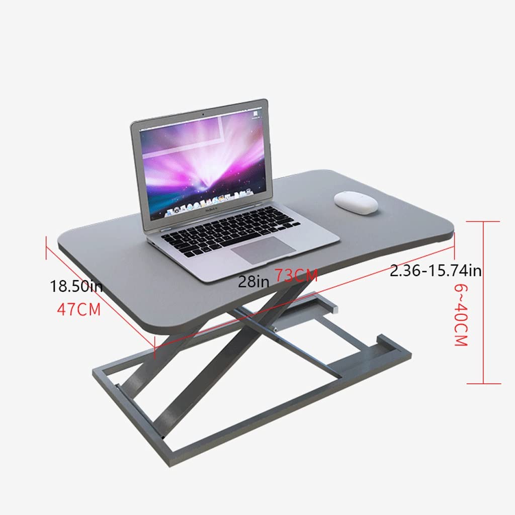Convertisseur de bureau debout réglable en hauteur – Poste de travail assis-debout pour ordinateurs portables – Design stable et durable – Élégant et pratique (options de couleur disponibles)