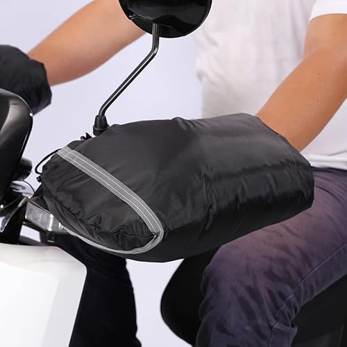 Miniatura 2 de Guantes de manillar de motocicleta, guantes de mano, guantes de invierno para ciclismo, calentadores de manos, resistentes al viento, impermeables,