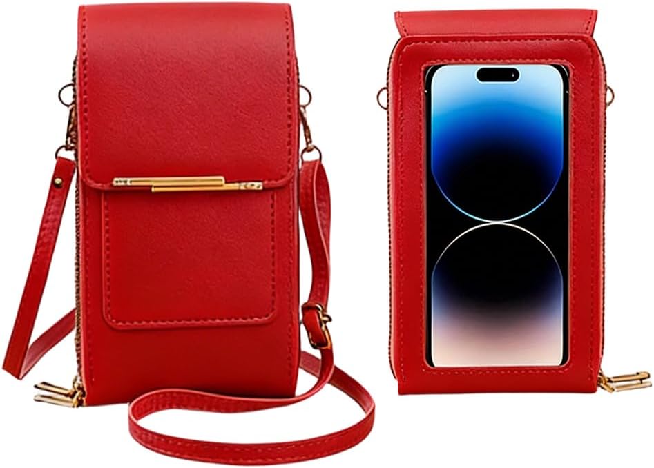 2026 New Women's Mobile Phone Messenger Bag Key Change Bag, 2‑in‑1 Anti-Theft Leather Bag for Women