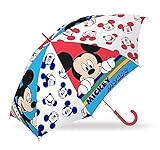 Paraguas de PVC con forma de paracaídas de Mickey Mouse, personaje de Disney, con licencia para niños