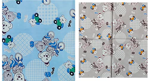 Image of EcoSoft Plastic Sheet,PVC Sheet for Kids,Rubber Sheet for Babies,Bed Wetting Protector(90 x 135 cm) (Bear Blue & Brown)