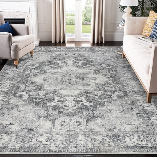 Edlbaegy Rugs Living Room Large 160x230cm Grey Machine Washable A...
