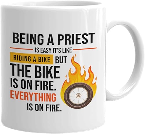 Tazas de café cristianas de 11 onzas, color blanco, versículo bíblico cristiano, agradecimiento al pastor y sacerdote