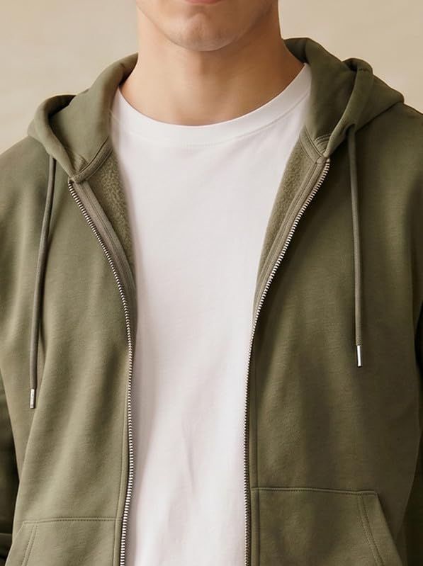 Image of XENOVAURBAN Zipper Hoodie for Men /Women | Unisex fit Cotton Fleece Hooded Sweatshirt - Zipper