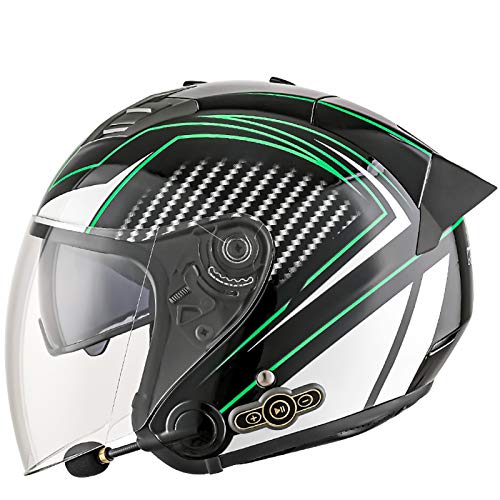 Casque moto jet bluetooth 3/4 idéal pour vos trajets urbains et balades