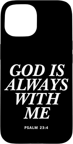 Miniatura 10 de iPhone 1212 Pro God is Always with Me Salmo 234 Funda cristiana con versículo de la Biblia