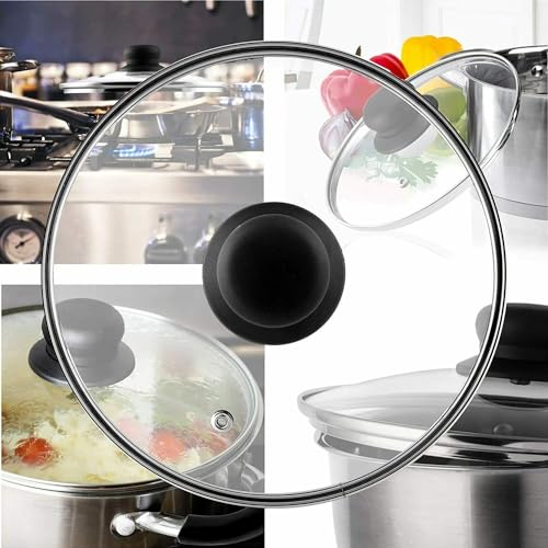 Miniatura 6 de Cablepelado Tapa De Cristal Para Sarten, Tapa De Vidrio Multiusos, Tapadera De Cristal Para Olla, Tapa De Cristal Con Mango, Tapa Cacerola, Resistente Altas Temperaturas, Apto Para 28 Cm
