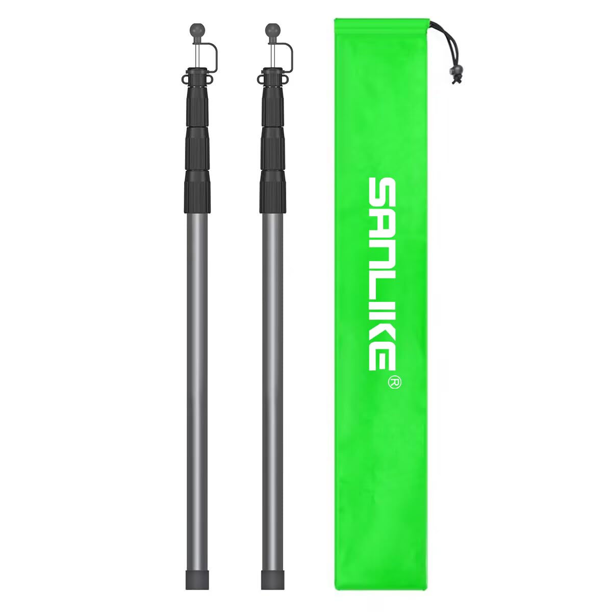 SANLIKE Verstellbare Zeltstangen Planenstangen, Strapazierfähig, für Outdoor-Überdachungen, Markisen, Ersatz, verdickte Campingstangen, 2er-Set